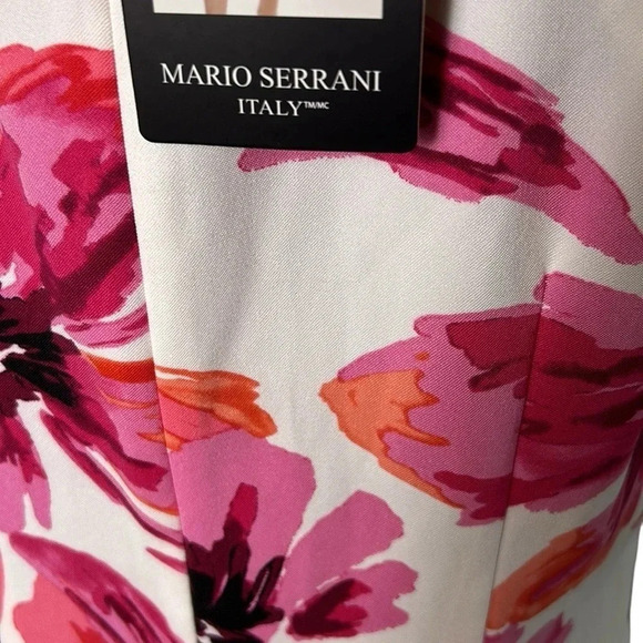 MARIO SERRANI dress, women size 8 . Multicolor, floral,sleeveless, back zip ,NWT - Picture 6 of 13